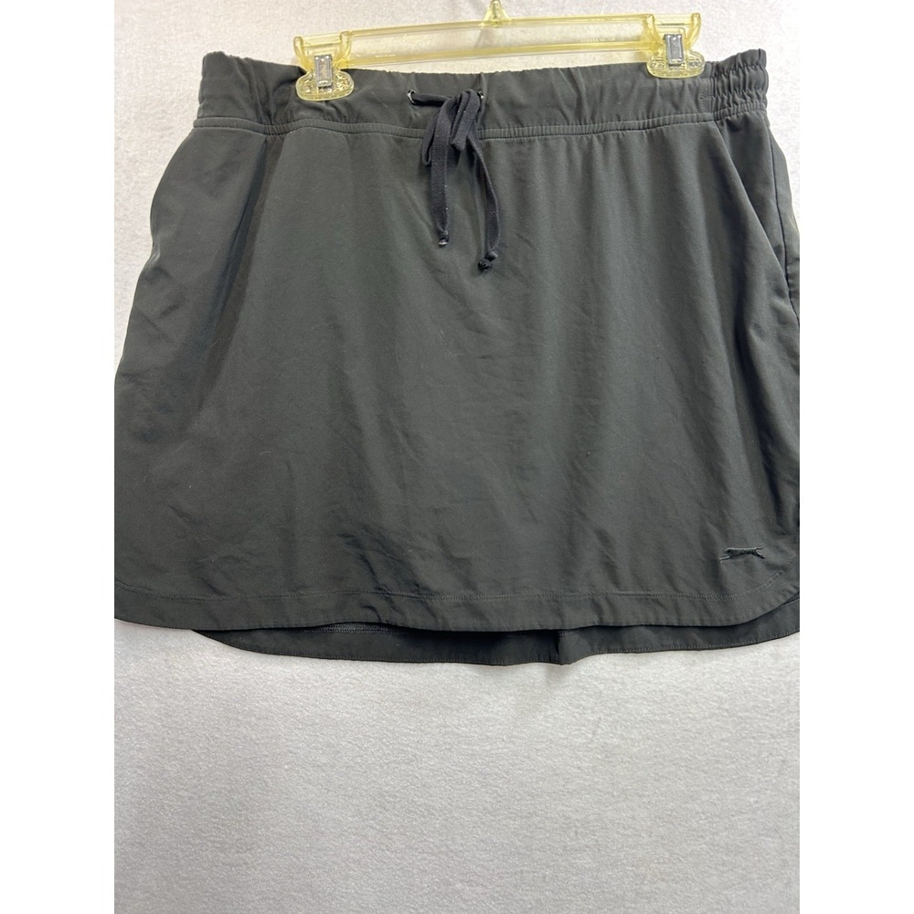 Slazenger Golf Women's Black‎ Skort XL Built-In Shorts Pockets Drawstring